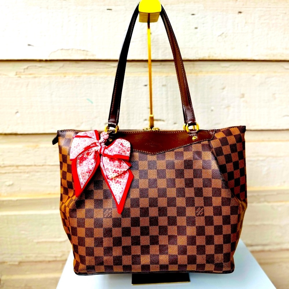 LOUIS VUITTON LV WESTMINSTER damier ebene tote with COA.